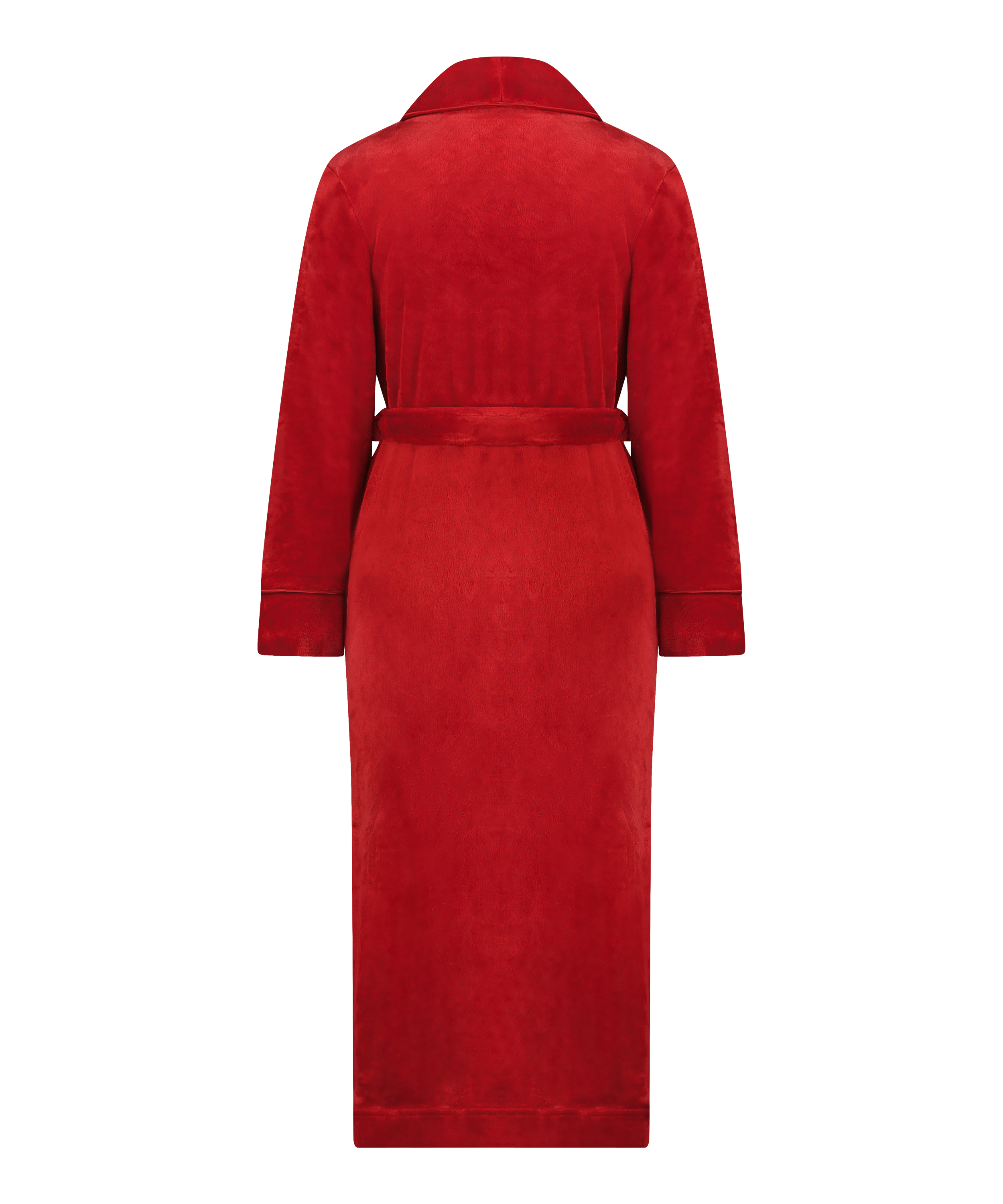 Fleece Bathrobe, Red, main