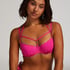 Scallop Lurex Bikini Top, Pink