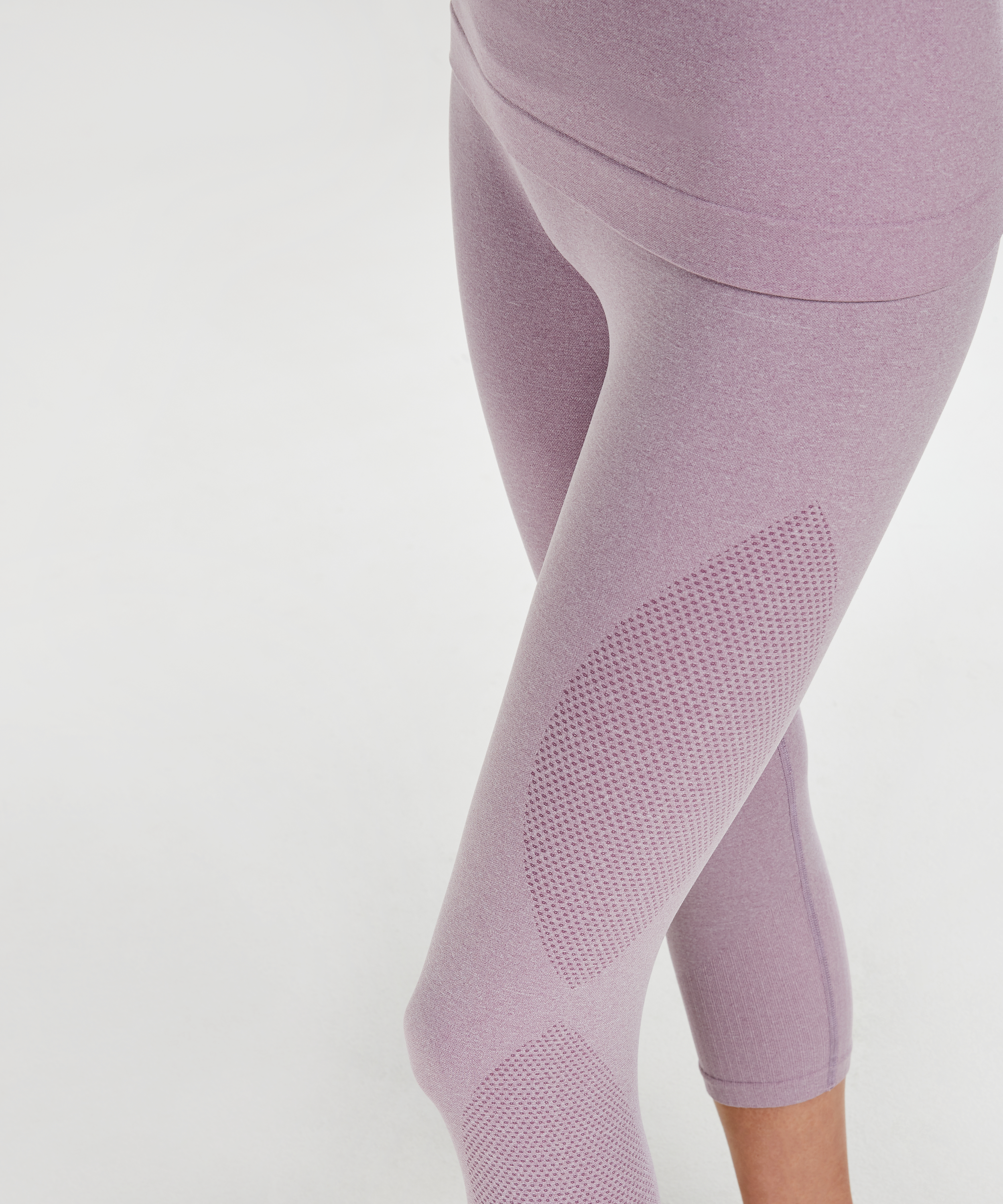 HKMX high waist capri round knit, Purple, main