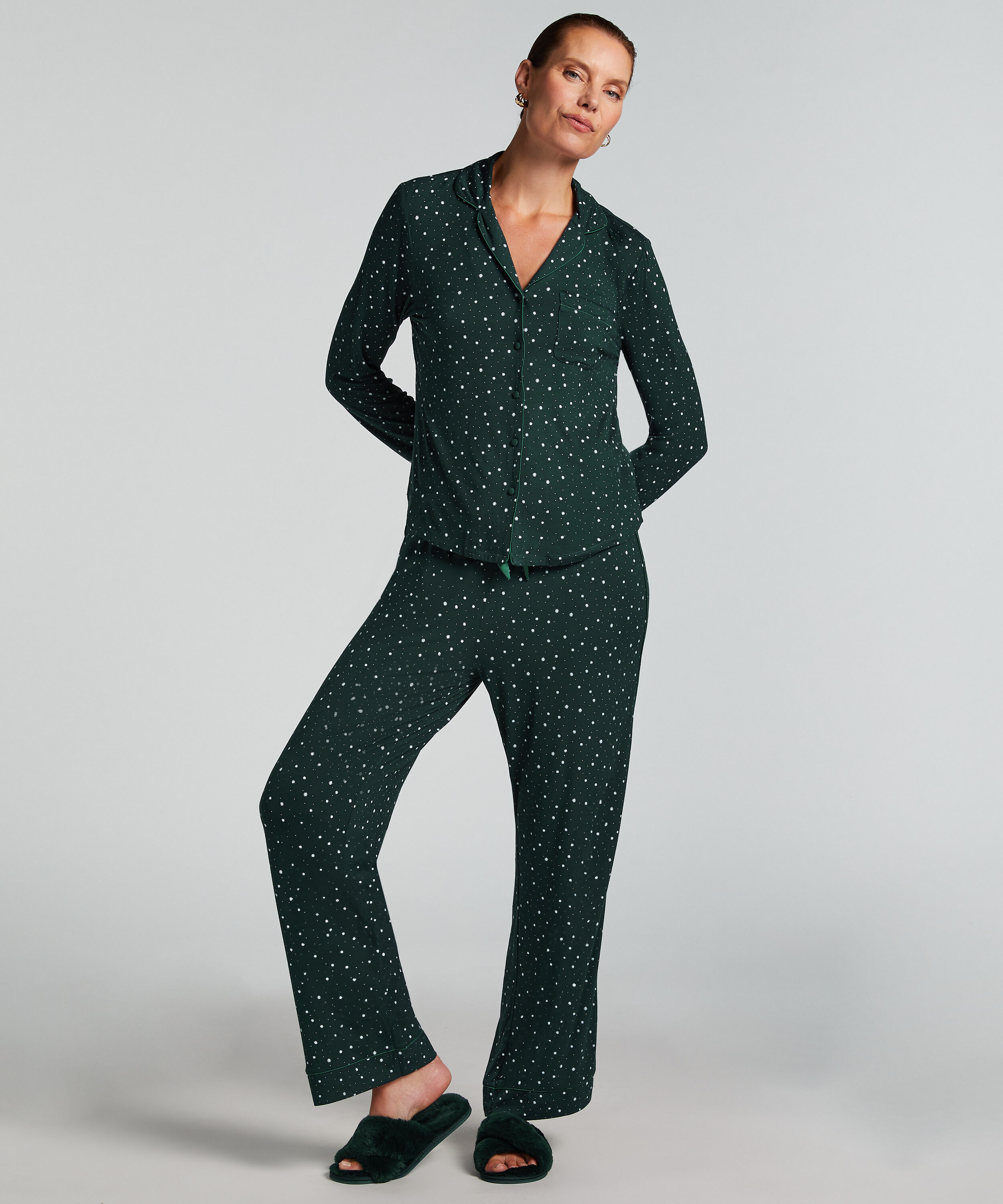 Essential Jersey Long-Sleeved Jacket, Green