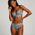 Luna Padded Underwired Longline Bra, Blue