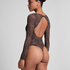 Tara Leopard Long Sleeved Body, Black