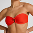 Luxe Bandeau Bikini Top, Red