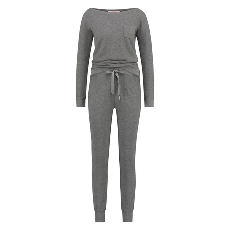 Waffle pyjama set, Gray