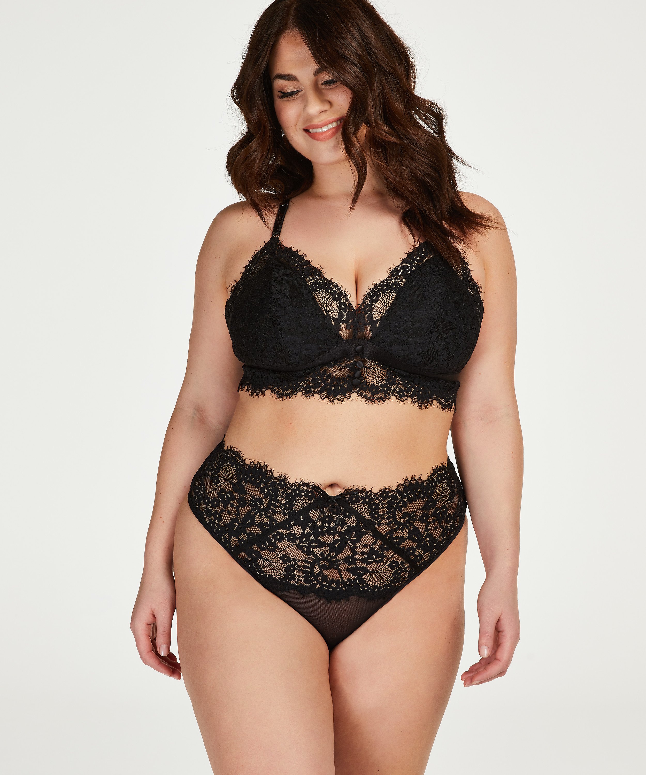 Olivia high thong Curvy, Black, main
