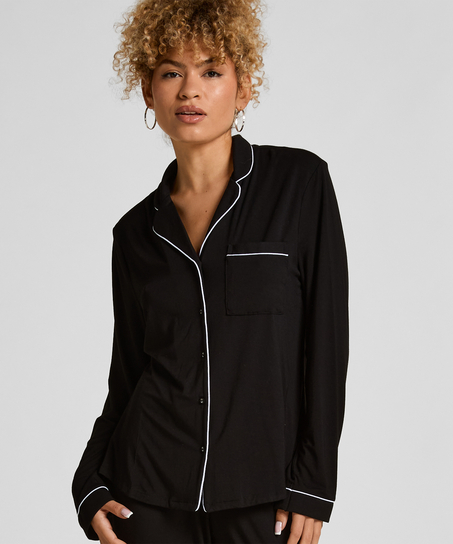 Essential Jersey Long-Sleeved Jacket, Black