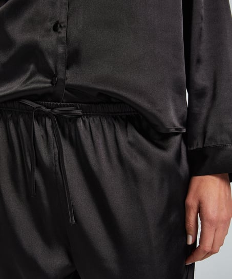 Satin Trousers, Black