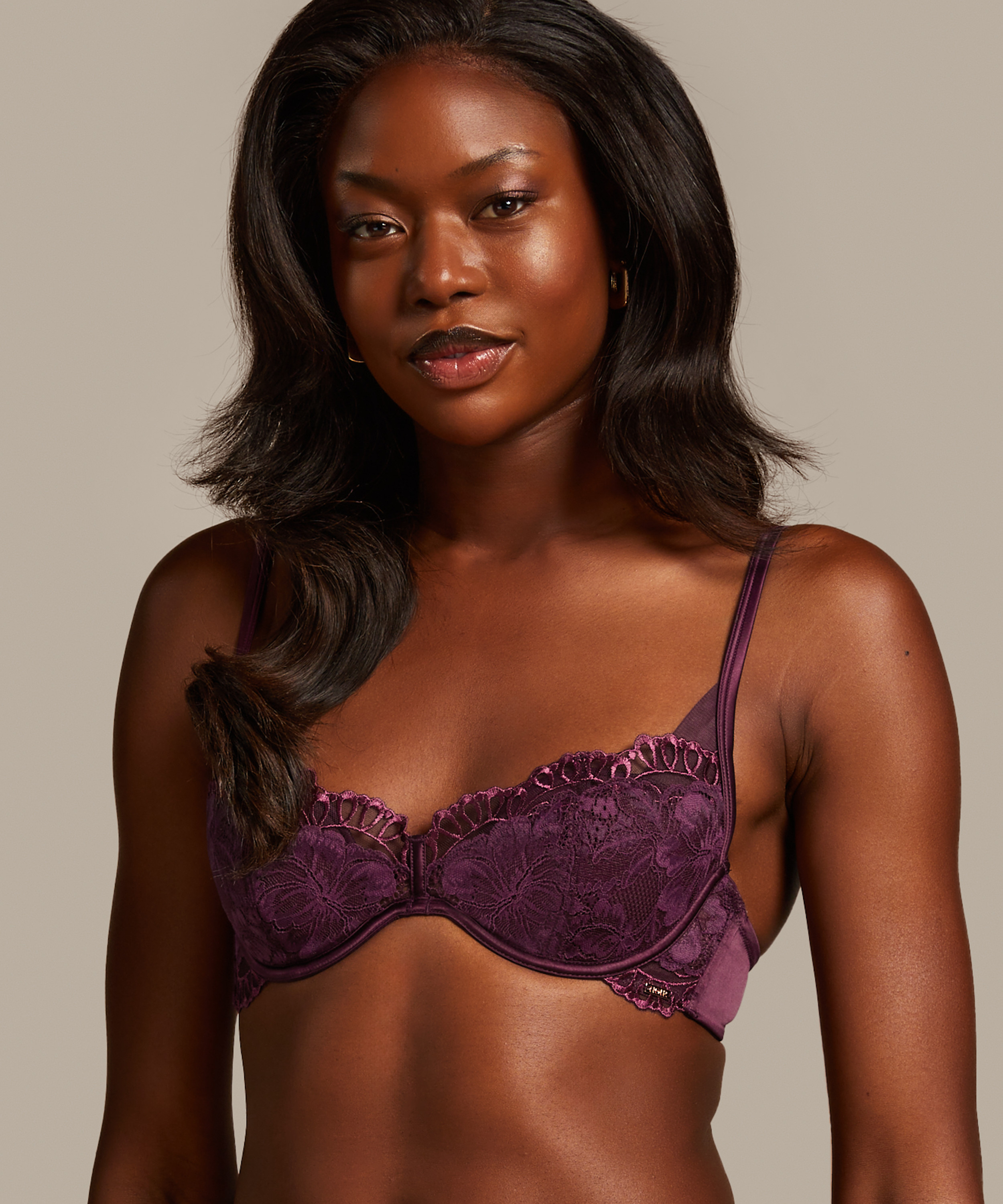 Samra Padded Underwired Bra, Purple, main