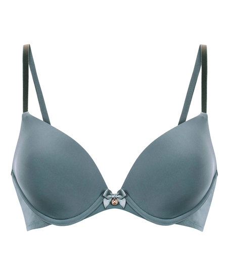 Plunge Padded Underwired Bra, Blue