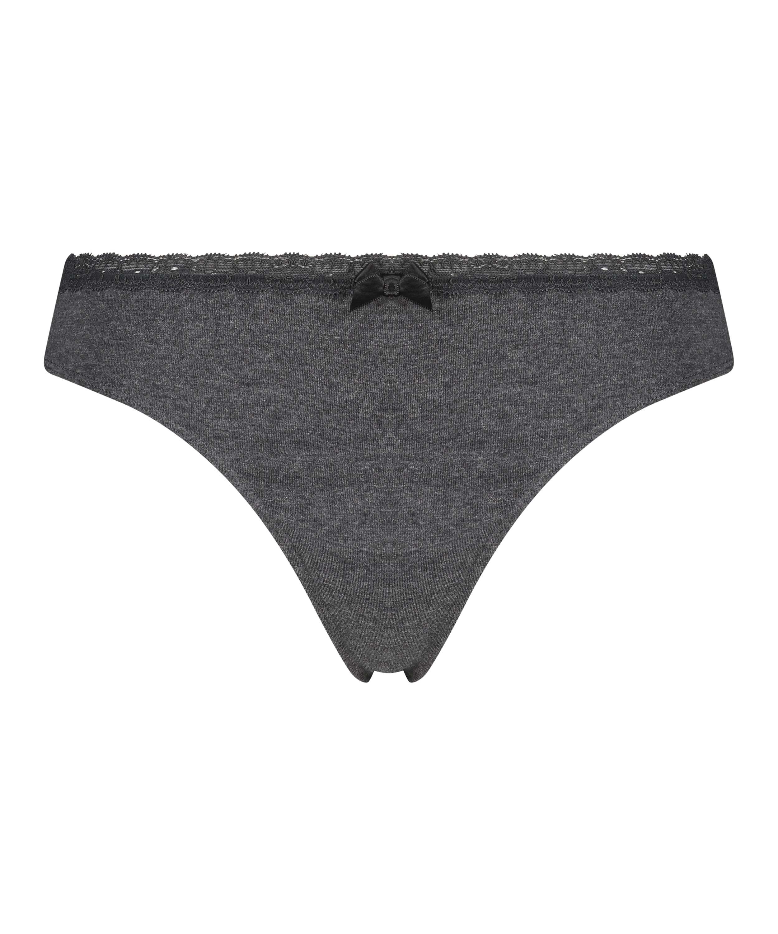 Cotton thong, Gray, main