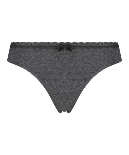Cotton thong, Gray