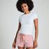 Jersey Ruffled Shorts, Pink