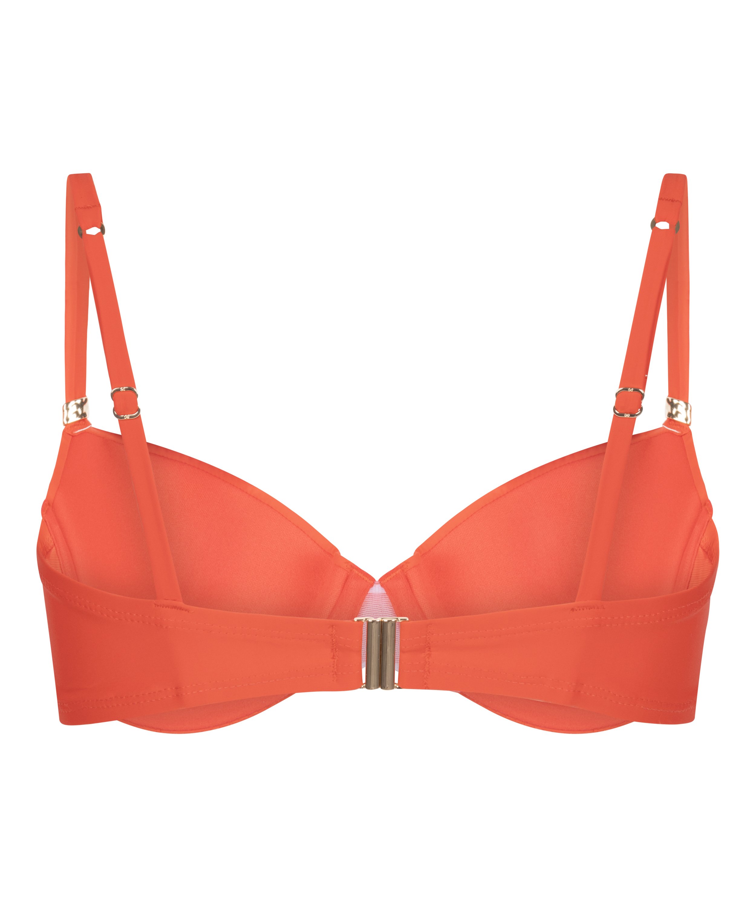 Luxe Padded Underwired Bikini Top, Red, main