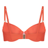 Luxe Padded Underwired Bikini Top, Red