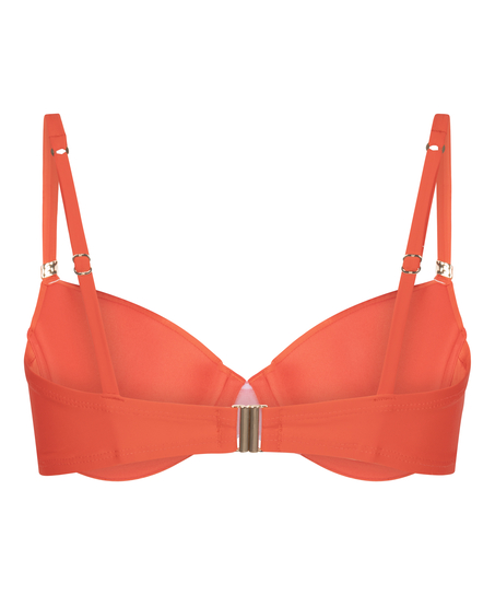 Luxe Padded Underwired Bikini Top, Red