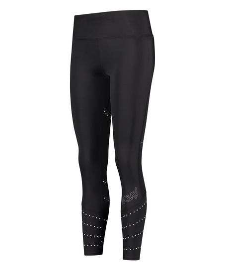 HKMX Run Baby Run Regular Waist Leggings, Black