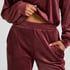 Velours Pyjama Pants, Red