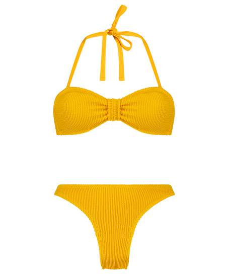 Crinkle Bikini Set, Yellow