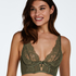 Lilliana Non-Padded Longline Underwired Bra, Green