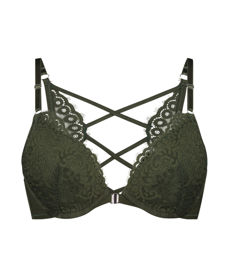 Cardi Padded Push-up Underwired Bra, Green
