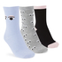 3 pairs of cotton socks, Blue