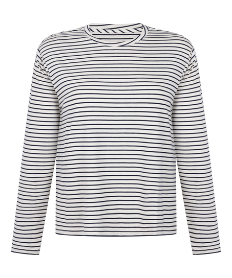 Pyjama Top Loose Jersey, White