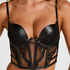 Padded Underwired Longline Bra Ilenia, Black