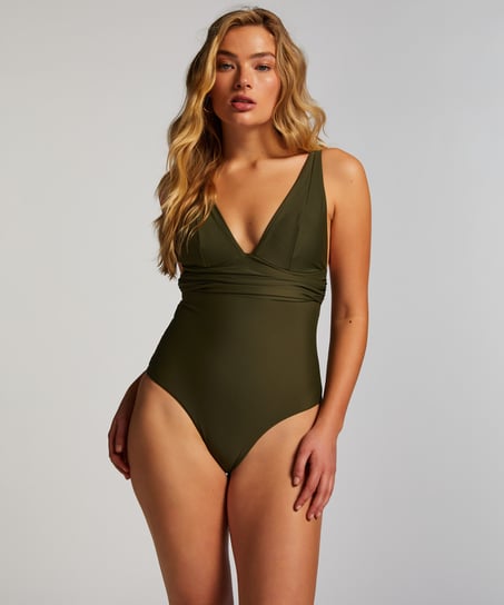 Luxe Shaping Swimsuit, Green