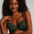Scallop Padded Underwired Bikini Top, Green