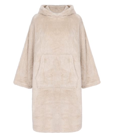 Snuggle Fleece Lounge Dress, Beige