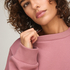 Top crew brushed sweat, Pink