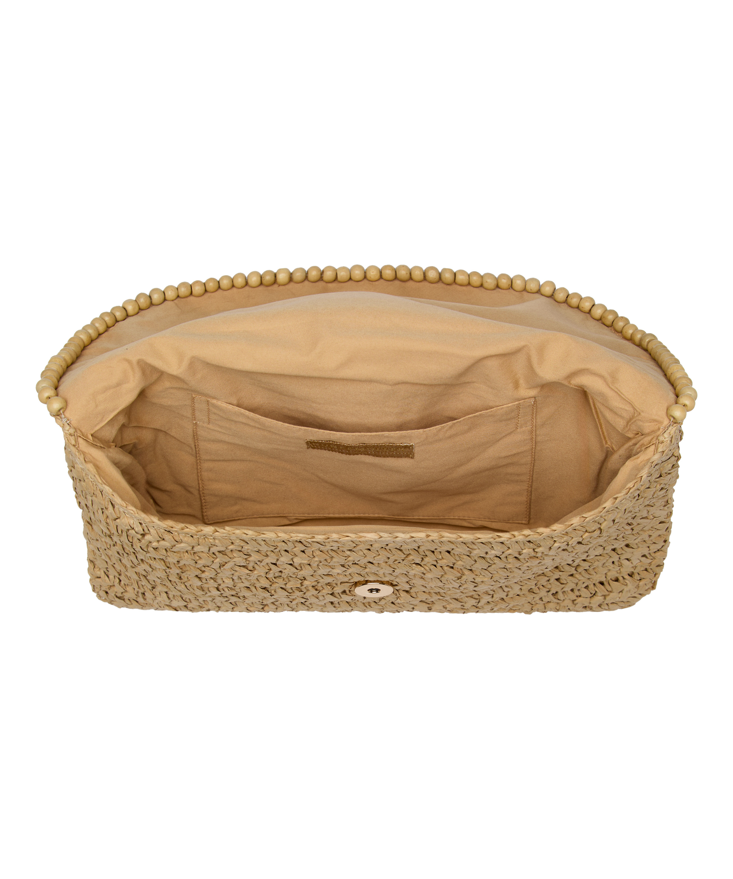 Flower Beach Clutch, Beige, main