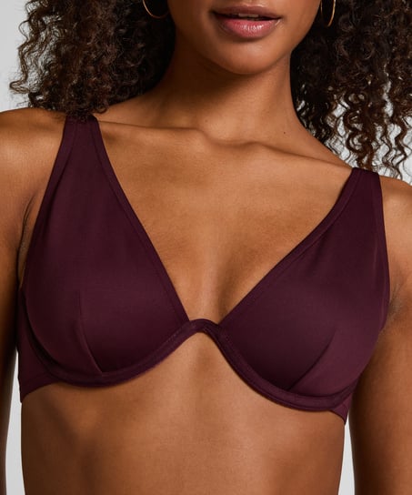 Neoprene Bikini Top, Purple