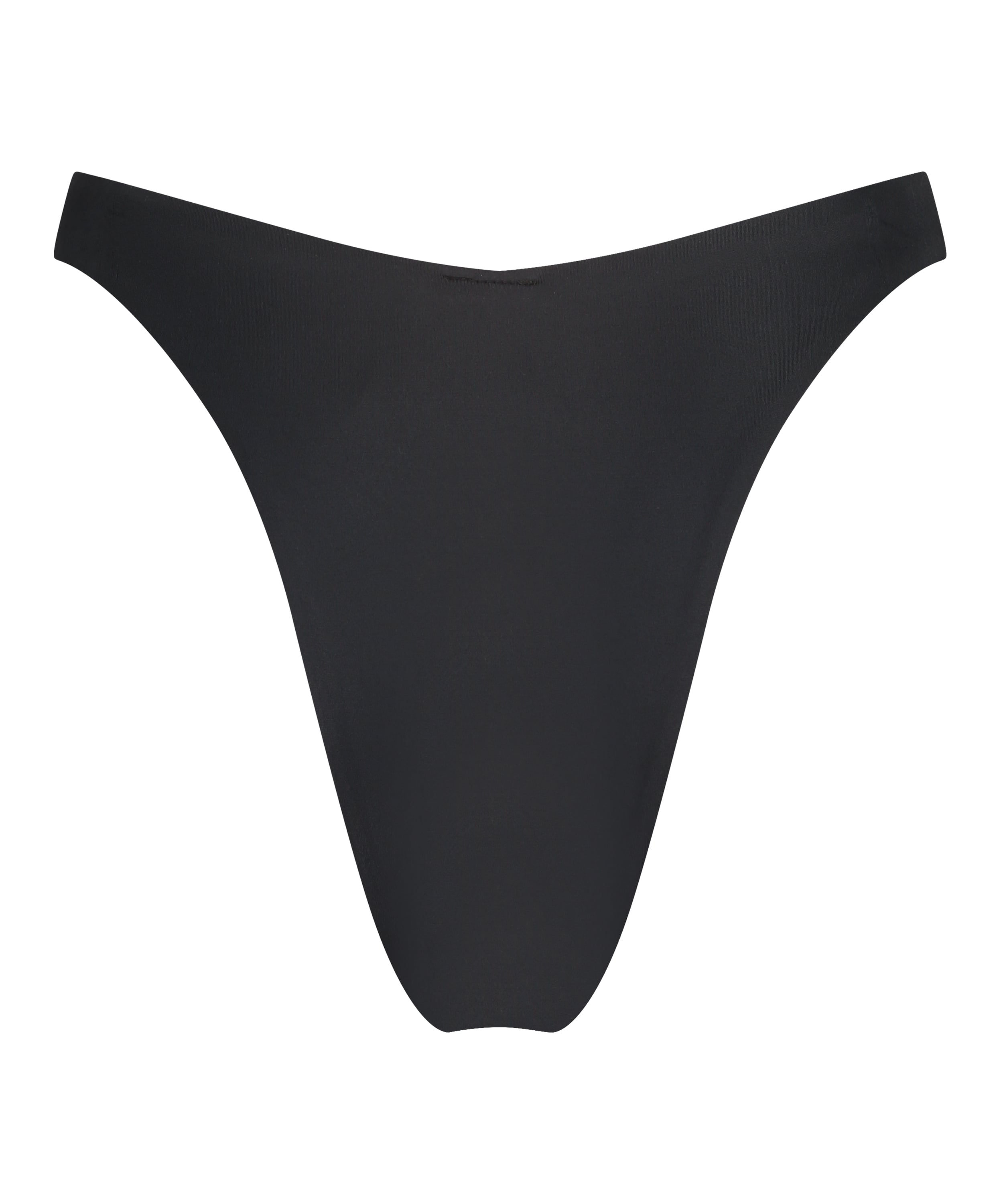 Luxe High-Leg Bikini Bottoms, Black, main