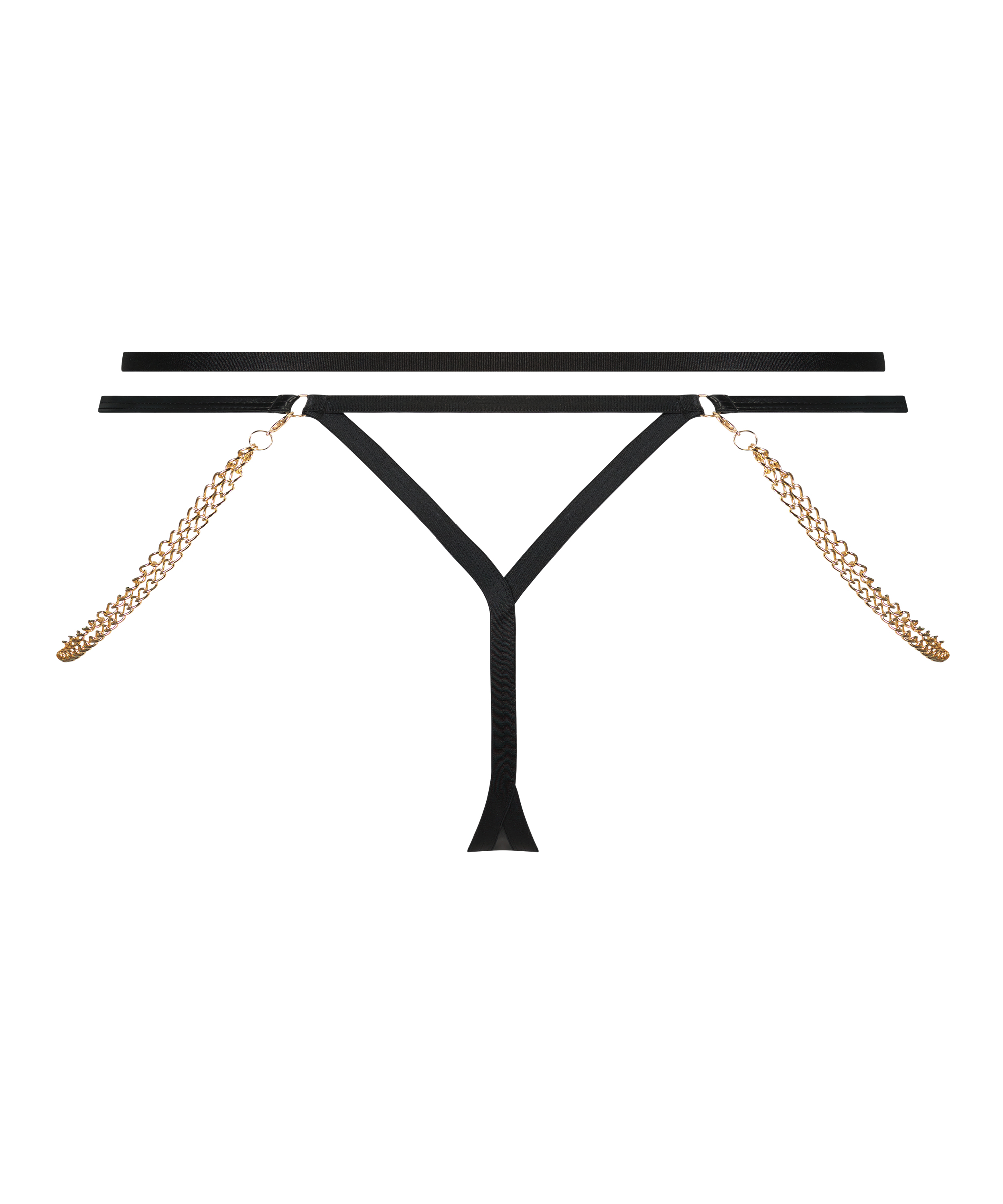 Hecate High Leg Thong, Black, main