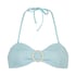 Crinkle Bandeau Bikini Top, Blue