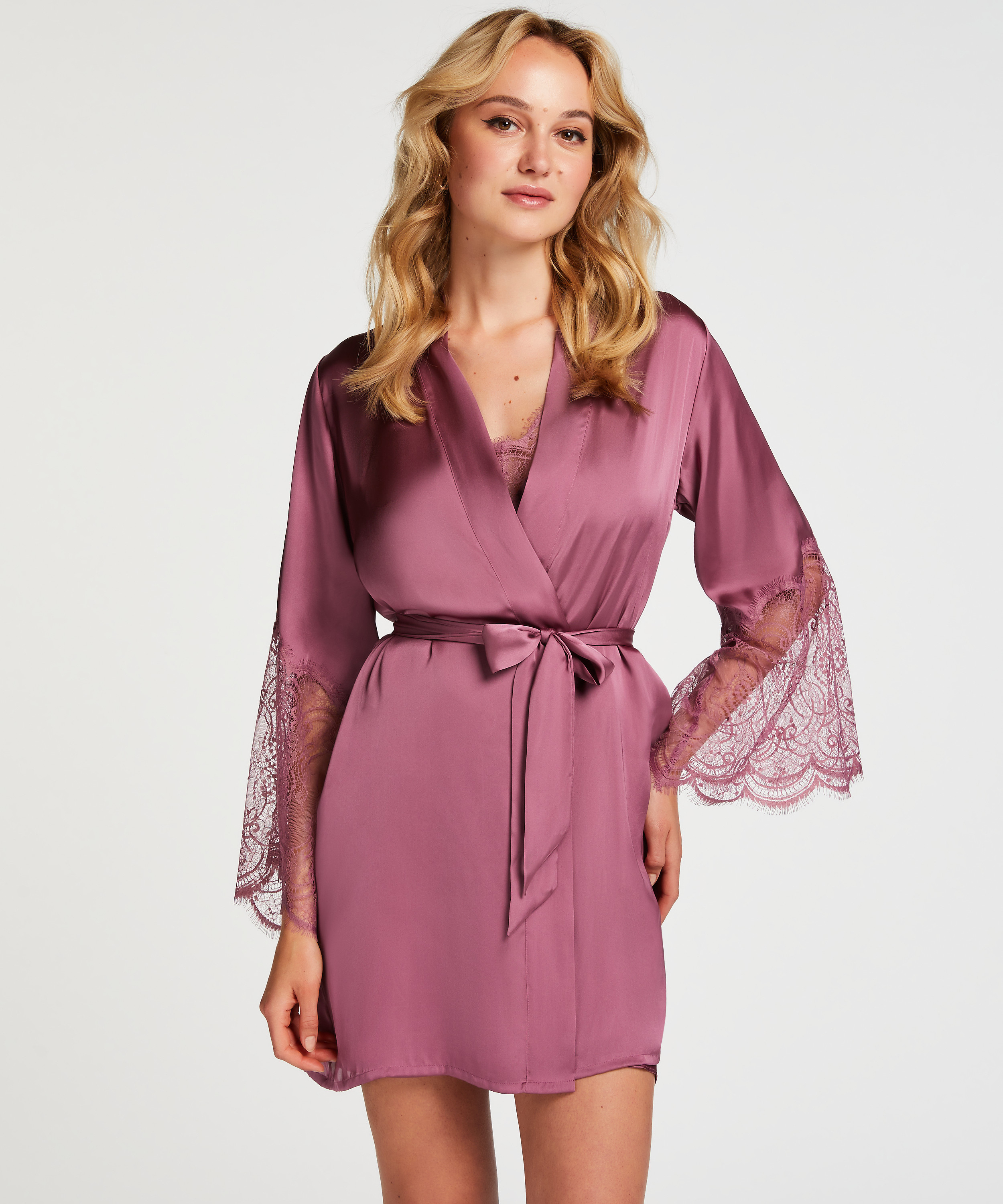 Satin Kimono, Purple, main