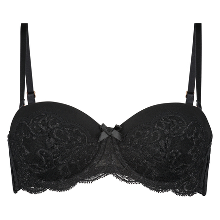 Mara padded strapless underwired bra, Black