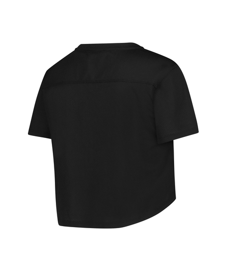 HKMX Mesh Crop Top, Black