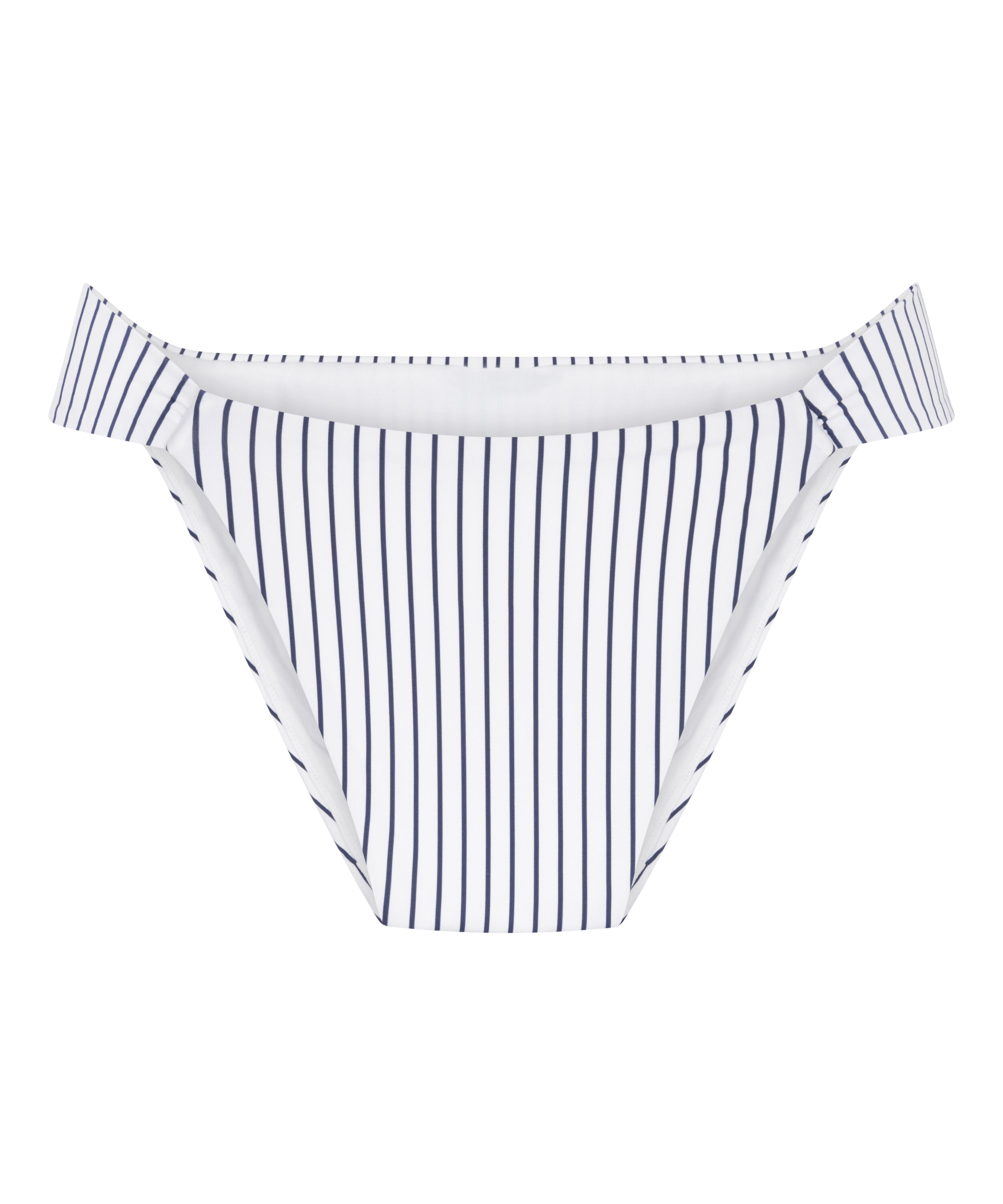 Highleg Bikini Bottom Stripes, White