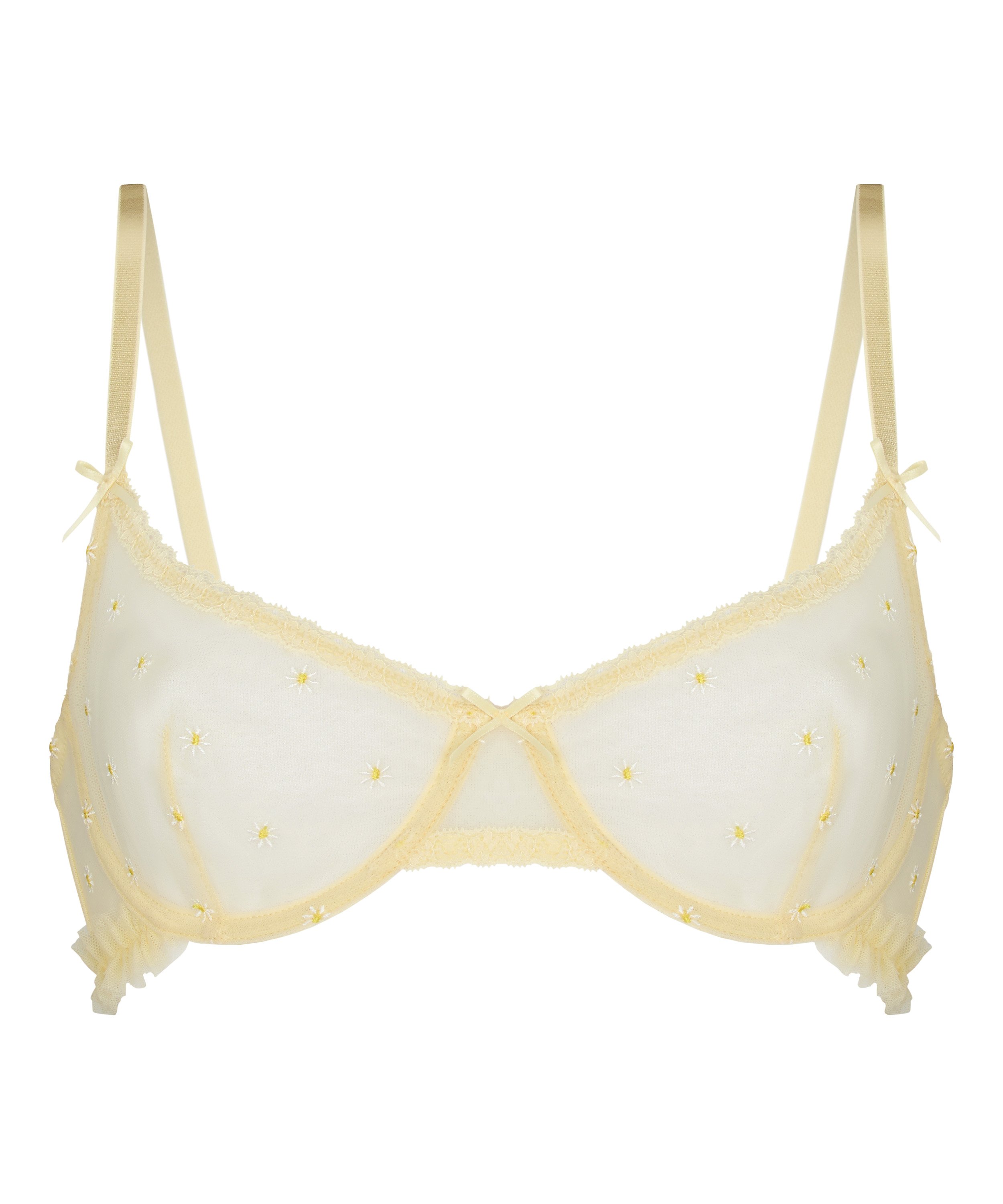 Non-Padded Underwired Bra Flora, Yellow, main