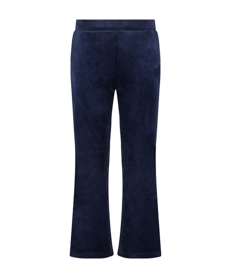 Tall Velours Pyjama Bottoms, Blue
