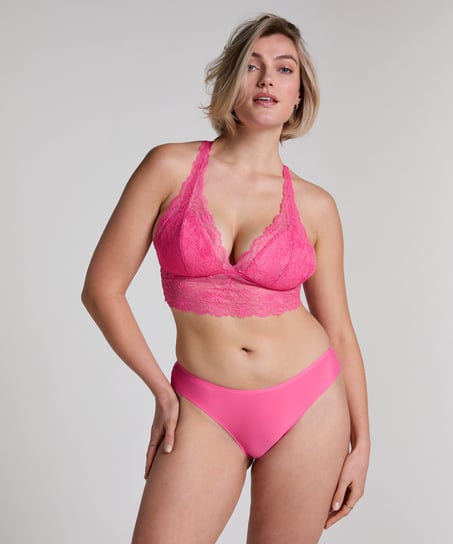 Invisible Lace Back Brazilian, Pink