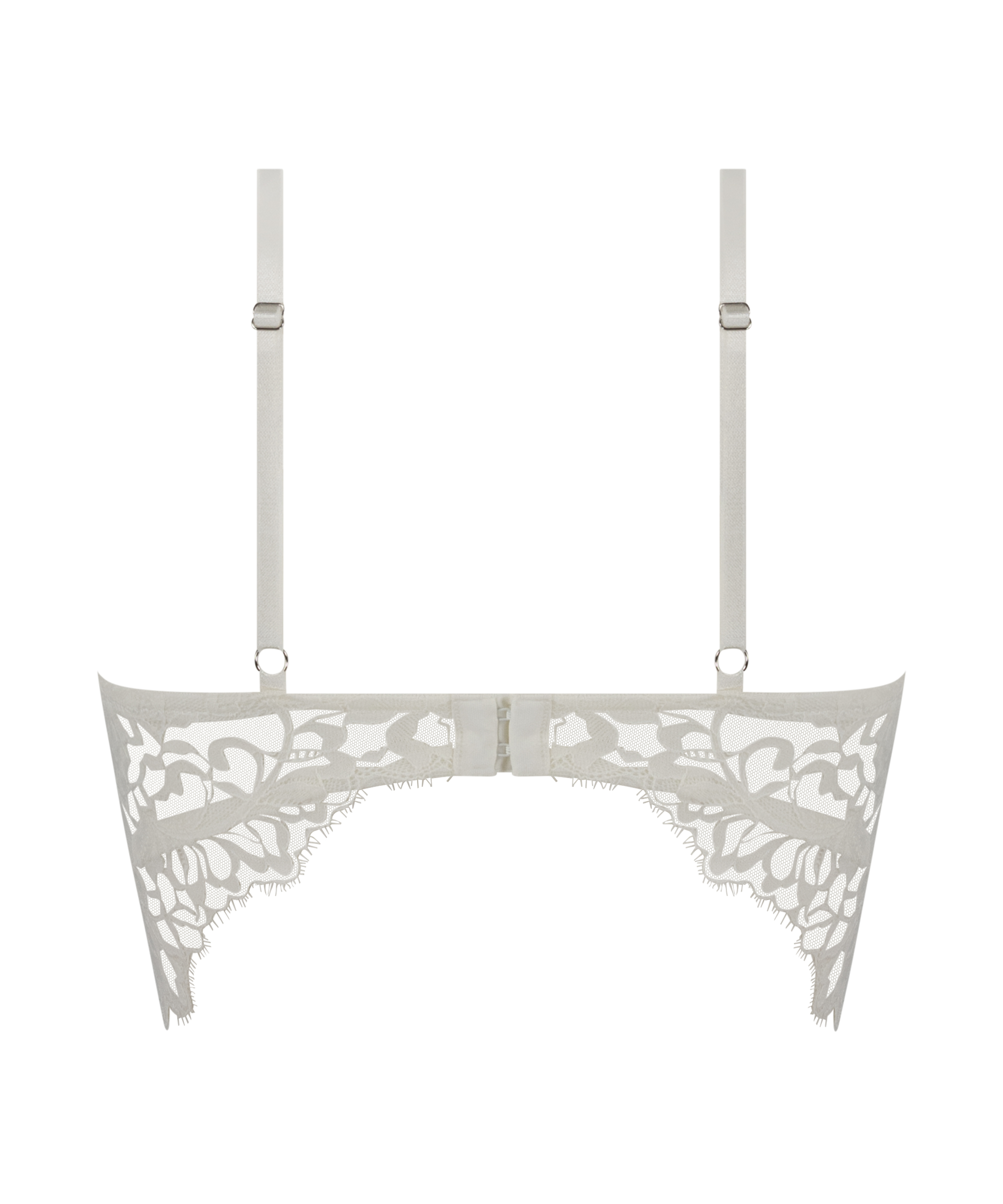 Isabella Padded Underwired Longline Bra, White, main