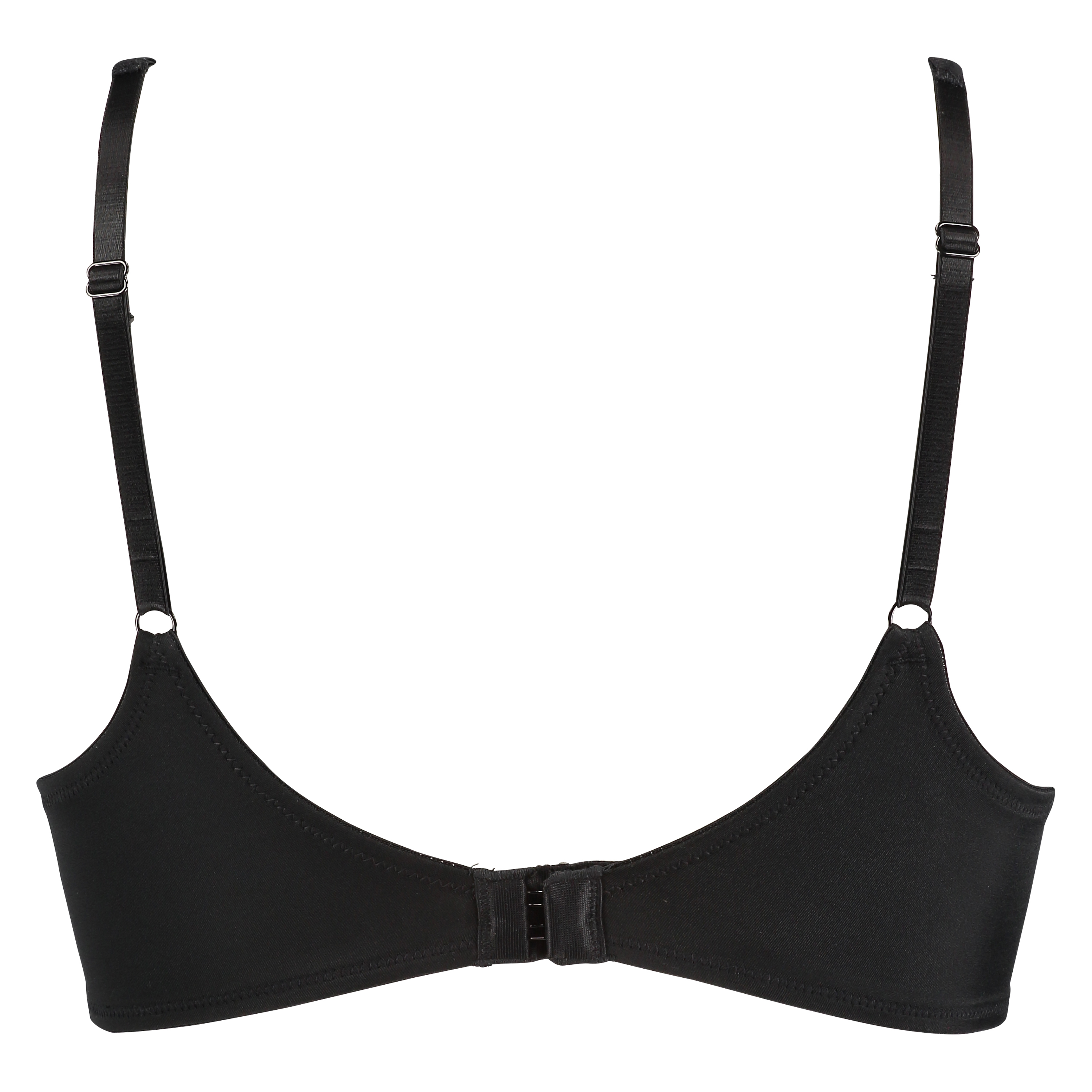 Padded Underwired Bra Satin Fleece, Black, main