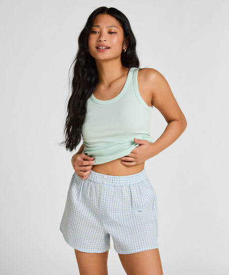 Pyjama Short Seersucker, Blue