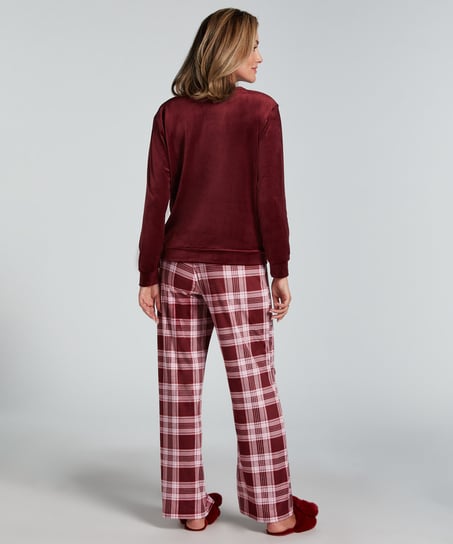 Velvet Pyjama Set, Purple