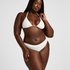 Triangle Bikini Top Crinkle, White