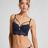 Isabella Padded Underwired Longline Bra, Blue