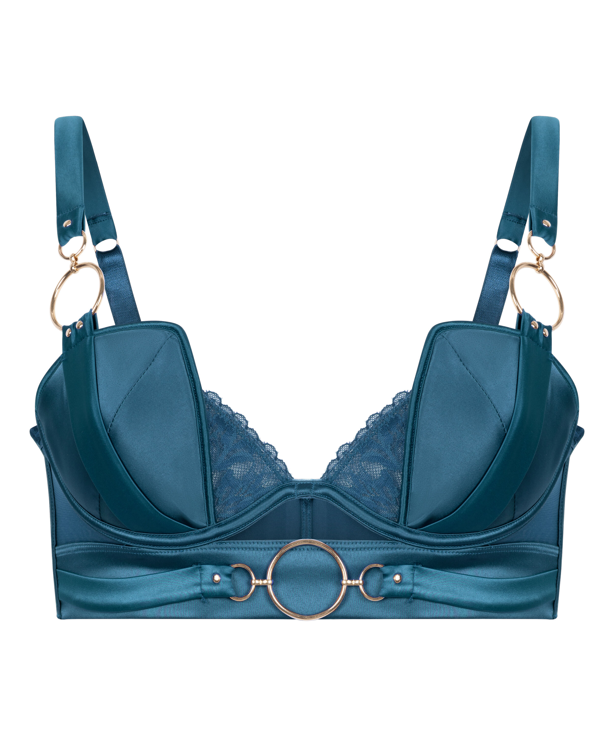 Marjolein Padded Underwired Longline Bra, Blue